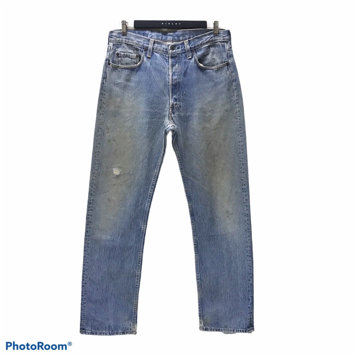 Levi's Vintage Levis 501 Mudwash Distressed Denim Jeans Size US 34 / EU 50 - 1 Thumbnail