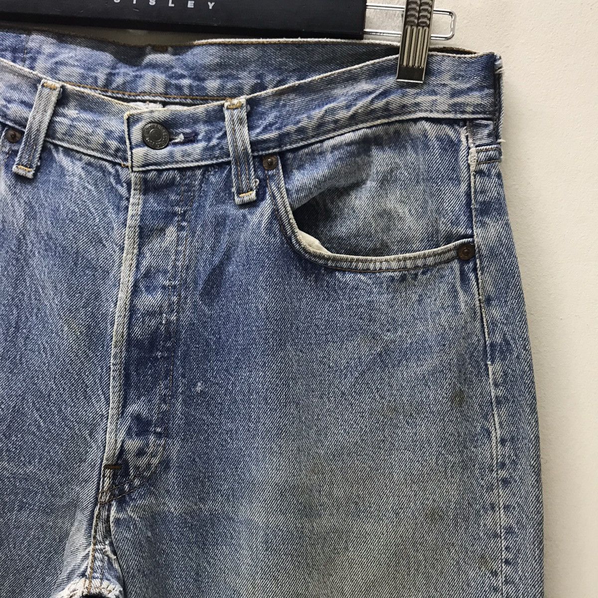 Levi's Vintage Levis 501 Mudwash Distressed Denim Jeans Size US 34 / EU 50 - 5 Thumbnail