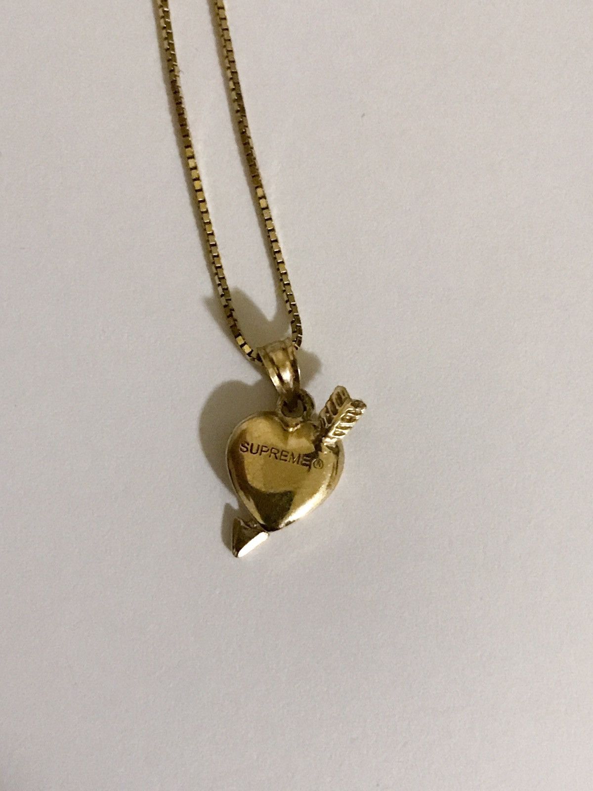 Supreme 14k Gold Heart And Arrow Pendant-