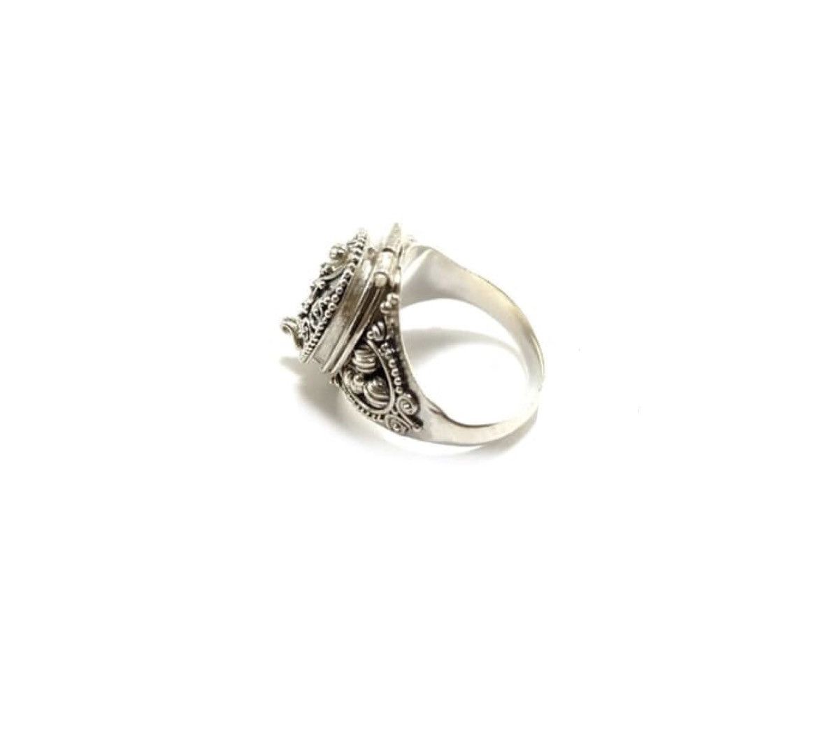 Handmade Handcarved 925 Sterling Silver FILIGREE RING Size ONE SIZE - 5 Thumbnail
