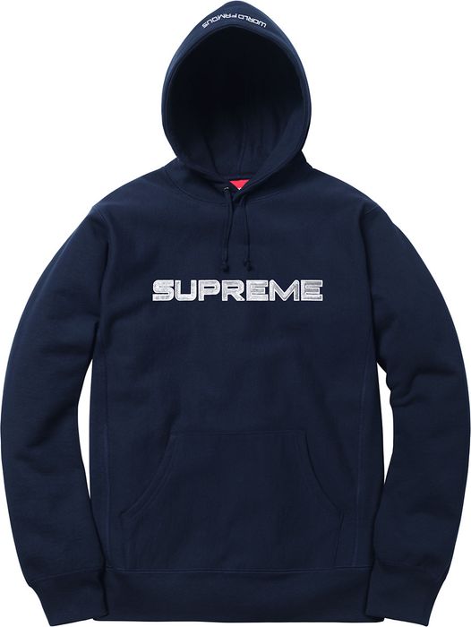 Supreme Sequin Logo Hooded Sweatshirt | Grailed