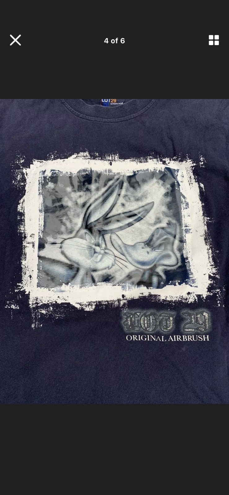 Rare Vintage Lot 29 authentic wear Bugs bunny t shirt L