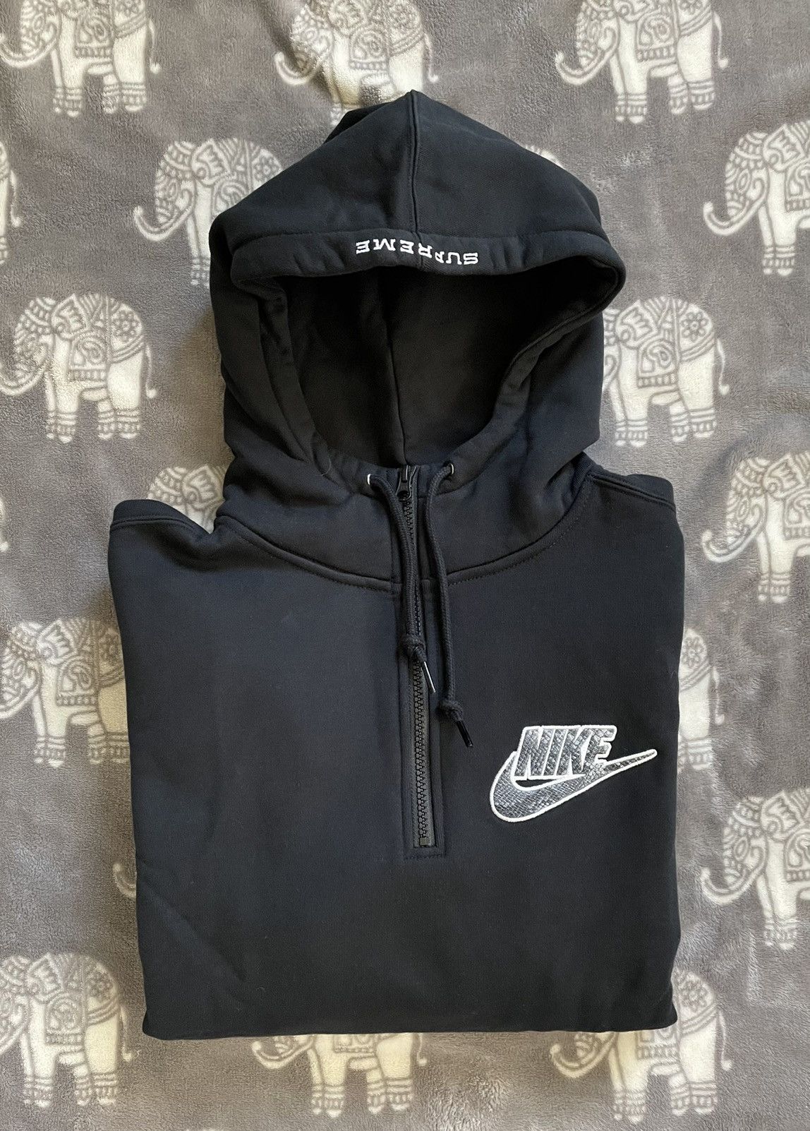 Supreme Supreme x Nike half zip pullover hoodie | Grailed