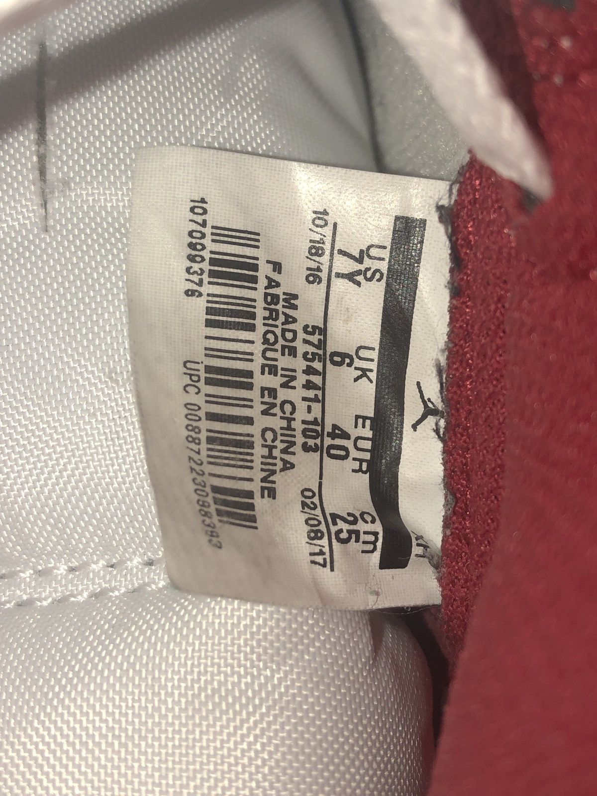 Jordan Brand Nike Air Jordan 1 Retro High OG GS Metallic Red vintage sz 7 Size US 7 / EU 40 - 10 Thumbnail