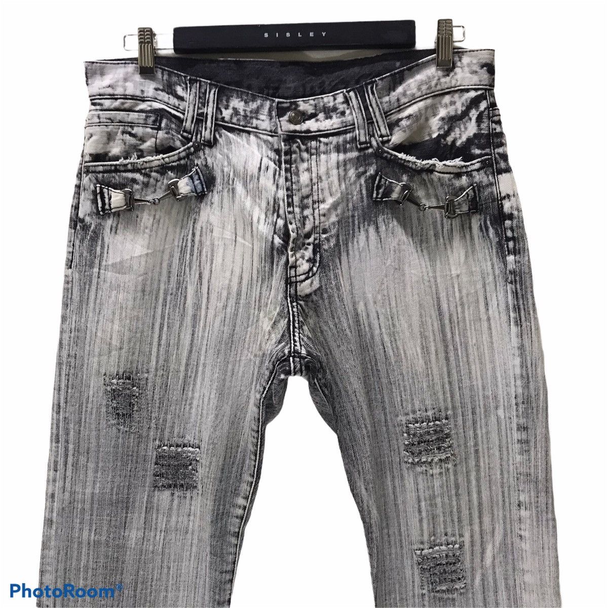 Japanese Brand Japanese Brand Distressed Denim Acid Wash Jeans Size US 33 - 3 Thumbnail