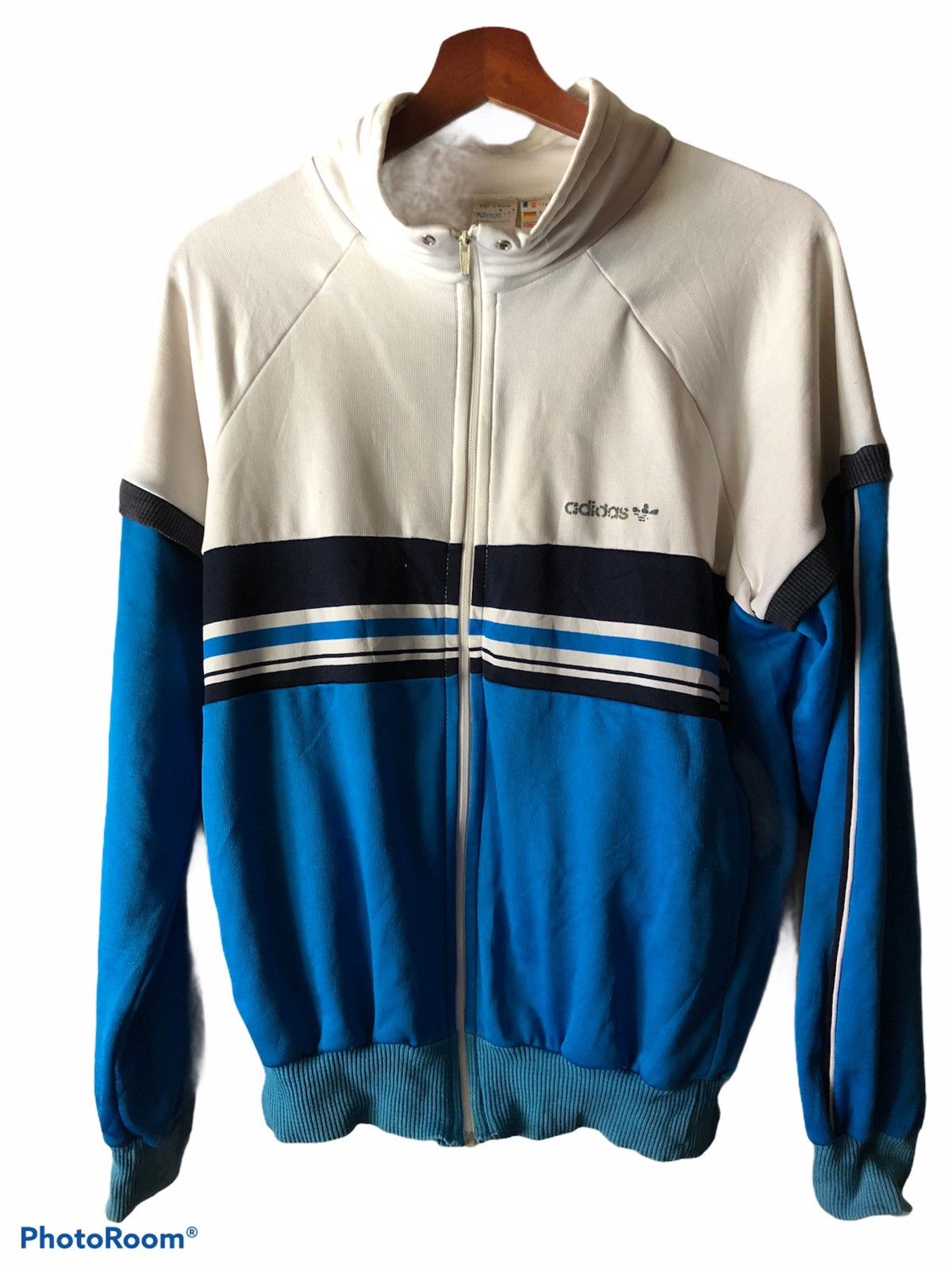 Adidas Vintage 80's Adidas Velour Track Jacket - Made in