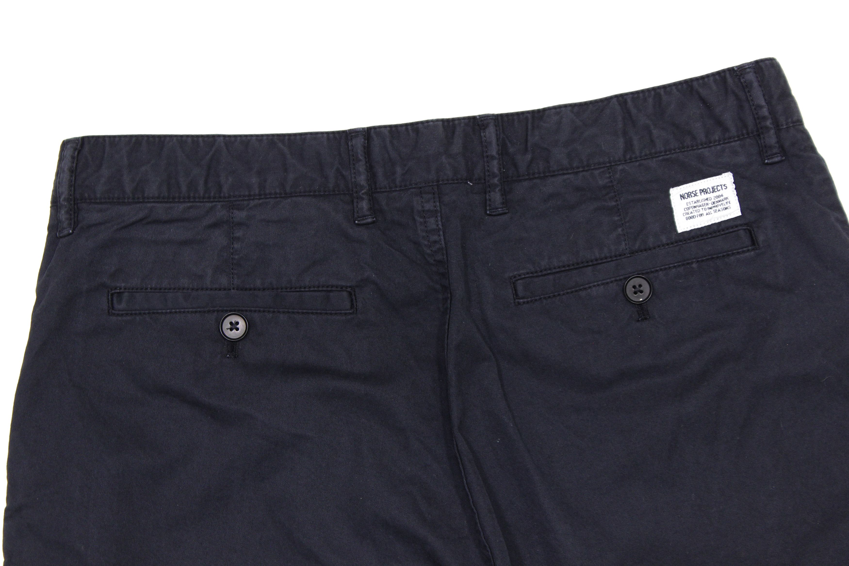 Norse Projects Logo Navy Shorts Size US 31 - 4 Thumbnail