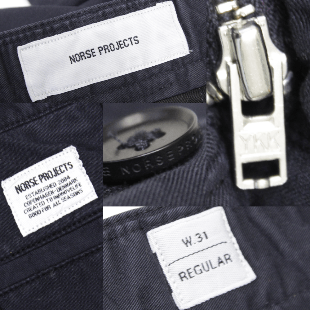 Norse Projects Logo Navy Shorts Size US 31 - 6 Thumbnail
