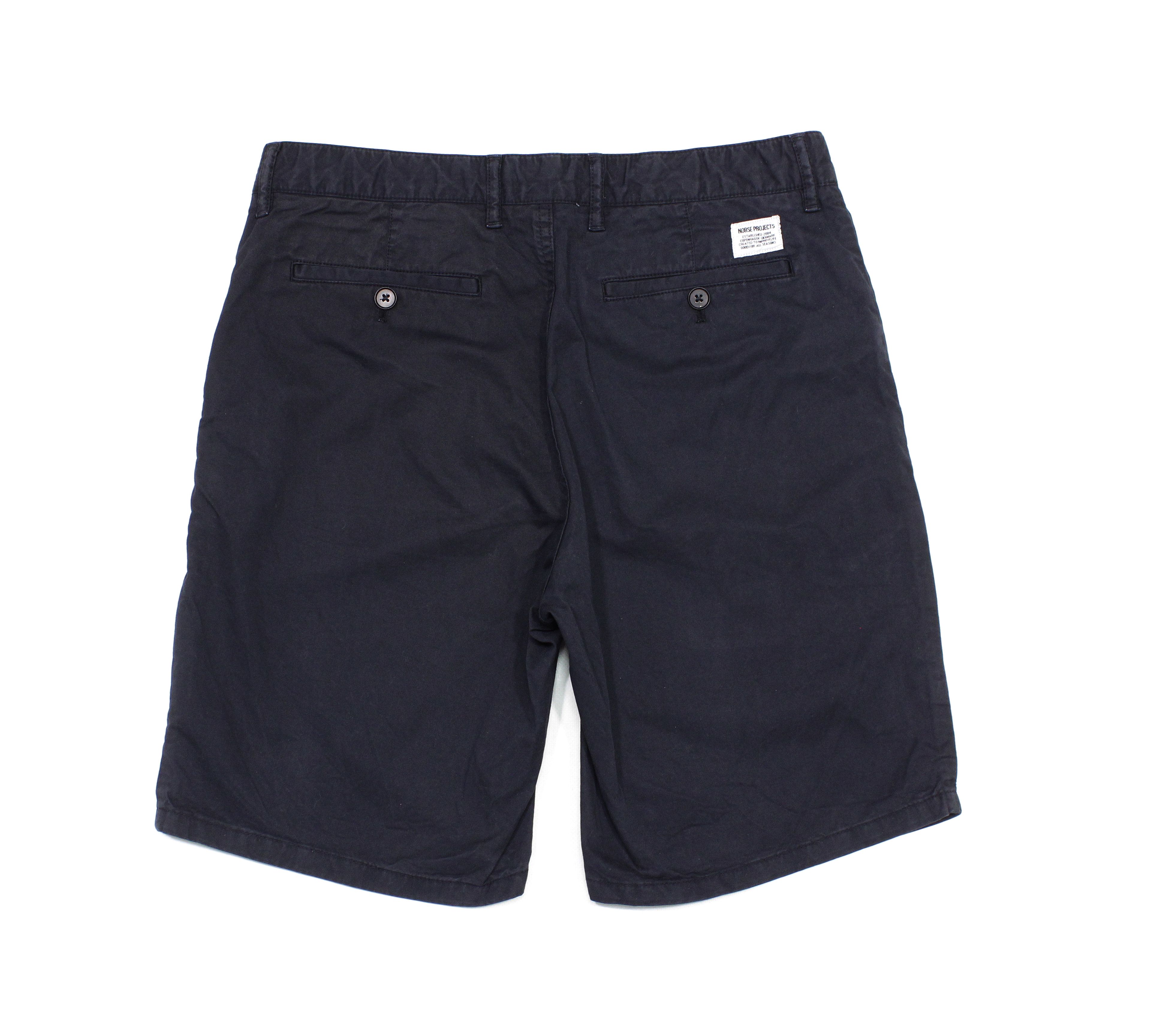 Norse Projects Logo Navy Shorts Size US 31 - 2 Thumbnail