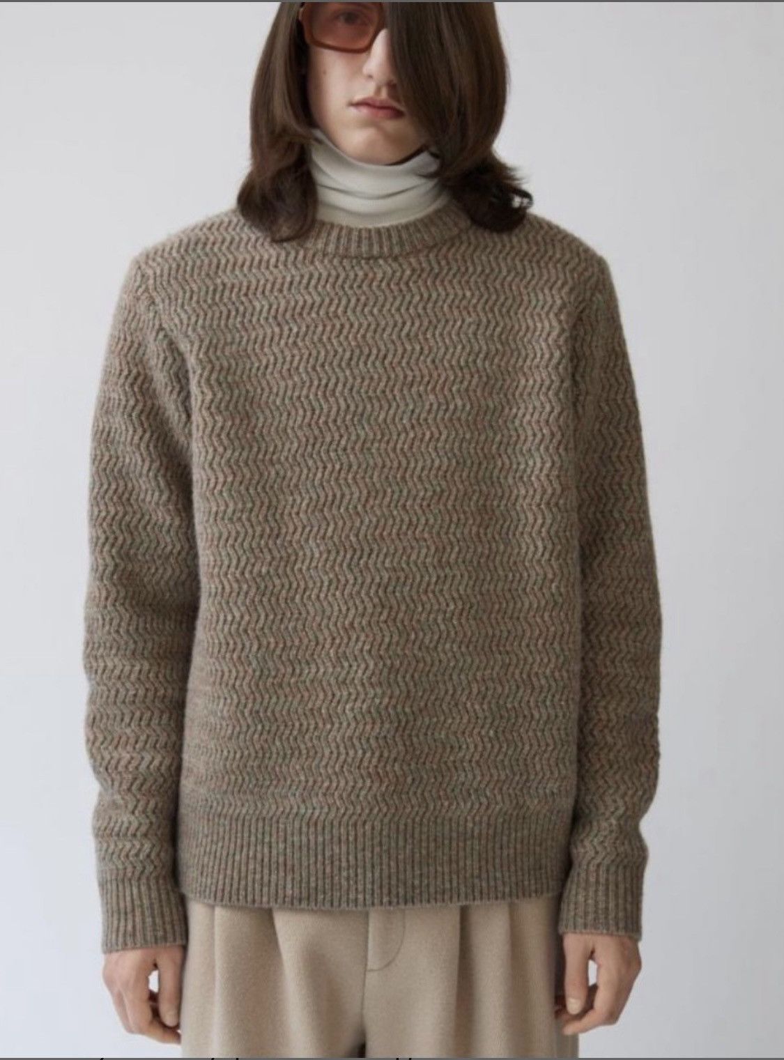 Acne Studios Acne Studios Nyle Herringbone Knit Sweater Size US M / EU 48-50 / 2 - 6 Thumbnail