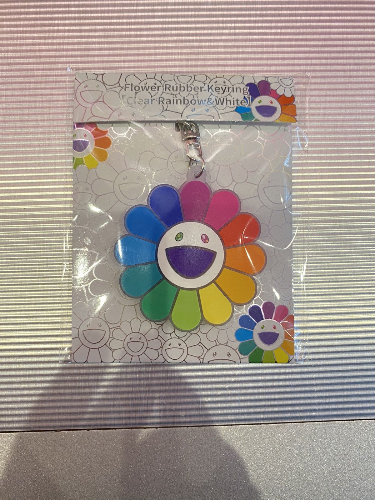 Takashi Murakami Rainbow rubber keychain