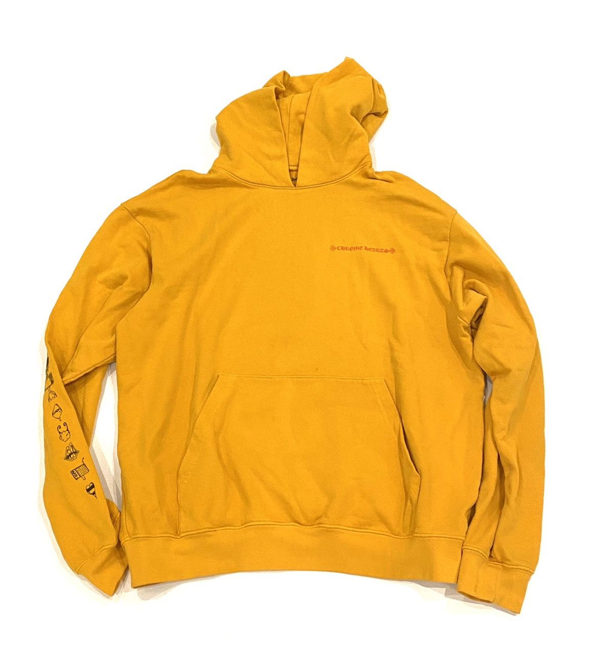 Chrome Hearts Matty Boy Call Me スウェットシャツ イエロー Chrome Hearts Matty Boy Call Me Crewneck Sweatshirt Yellow