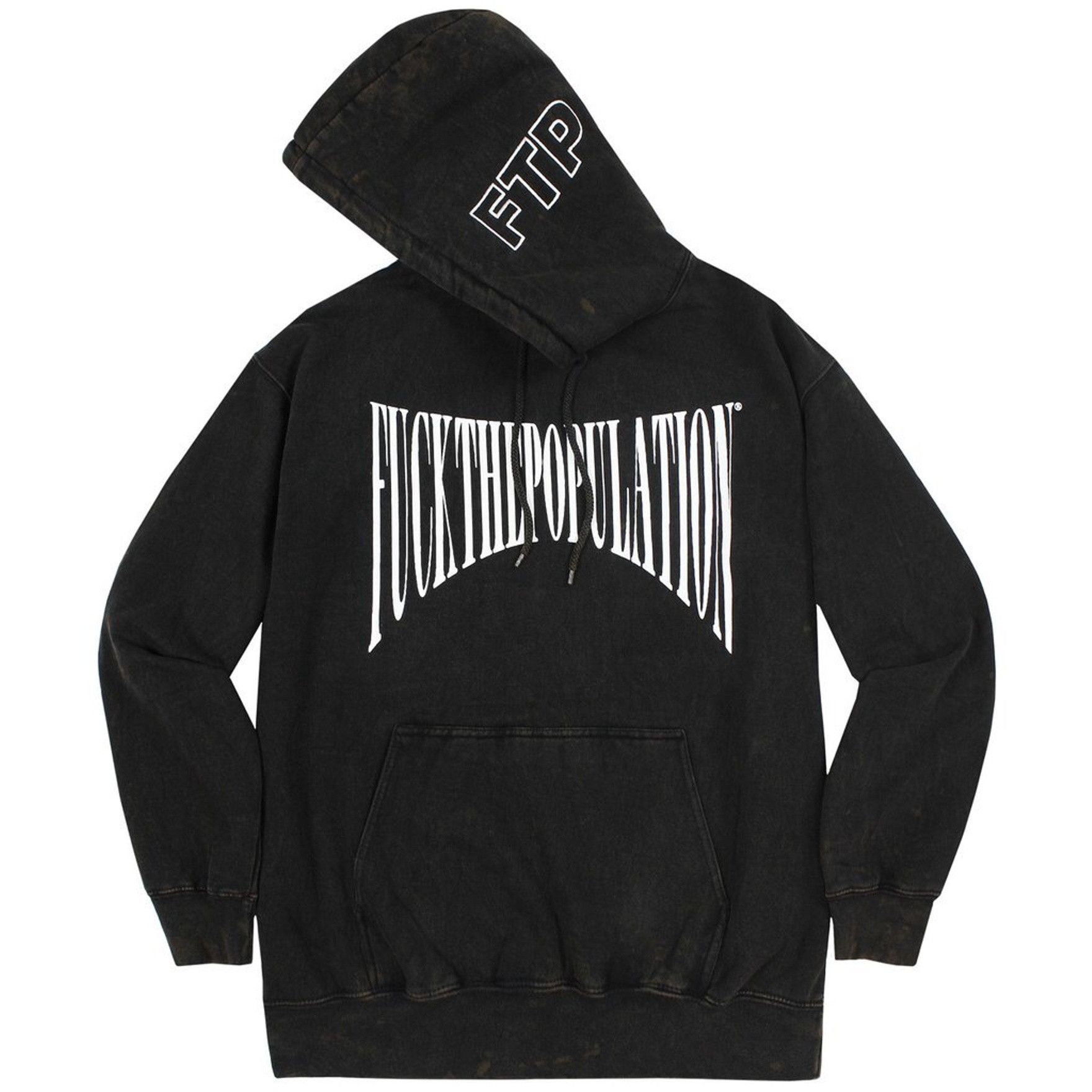 Fuck The Population FTP Overdyed Arch Hoodie Grailed