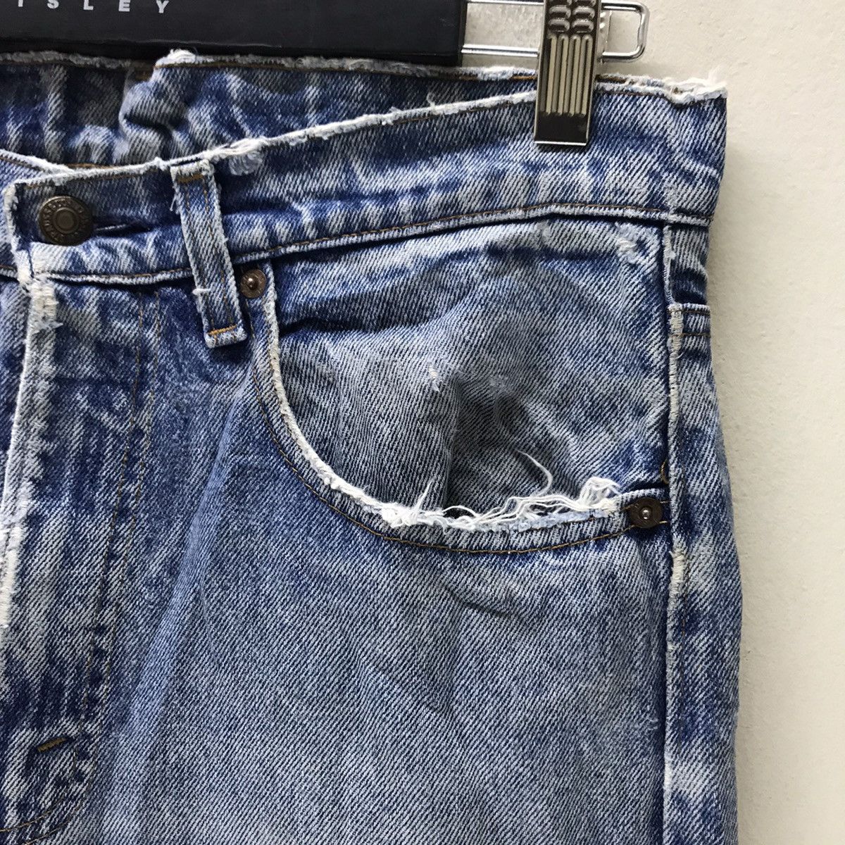 Levi's Vintage 80s Levis 505 Distressed Jeans Made in USA Size US 32 / EU 48 - 5 Thumbnail