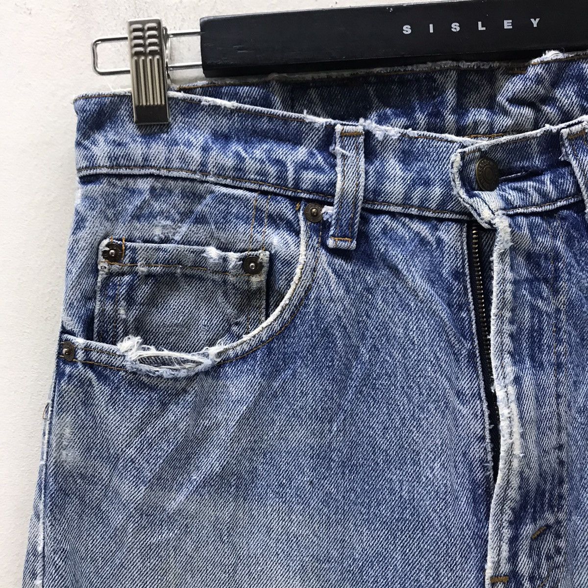 Levi's Vintage 80s Levis 505 Distressed Jeans Made in USA Size US 32 / EU 48 - 4 Thumbnail
