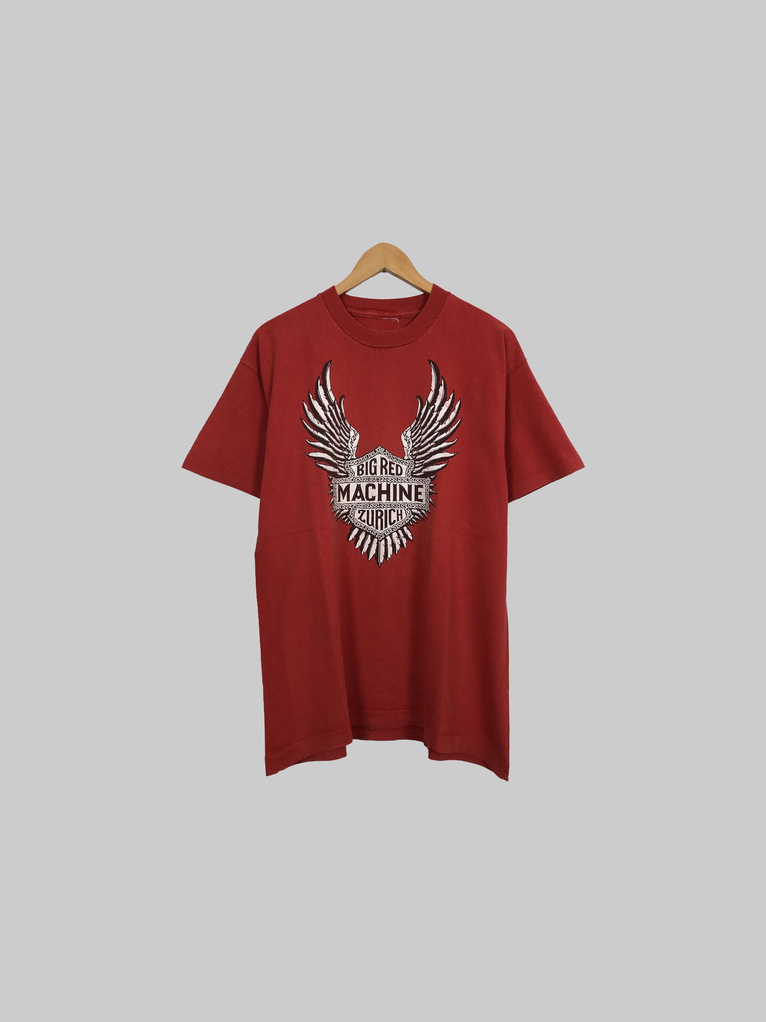 Harley Davidson Vintage 90s Big Red Machine Zurich Support 81 Hells Angels Size US L / EU 52-54 / 3 - 1 Thumbnail
