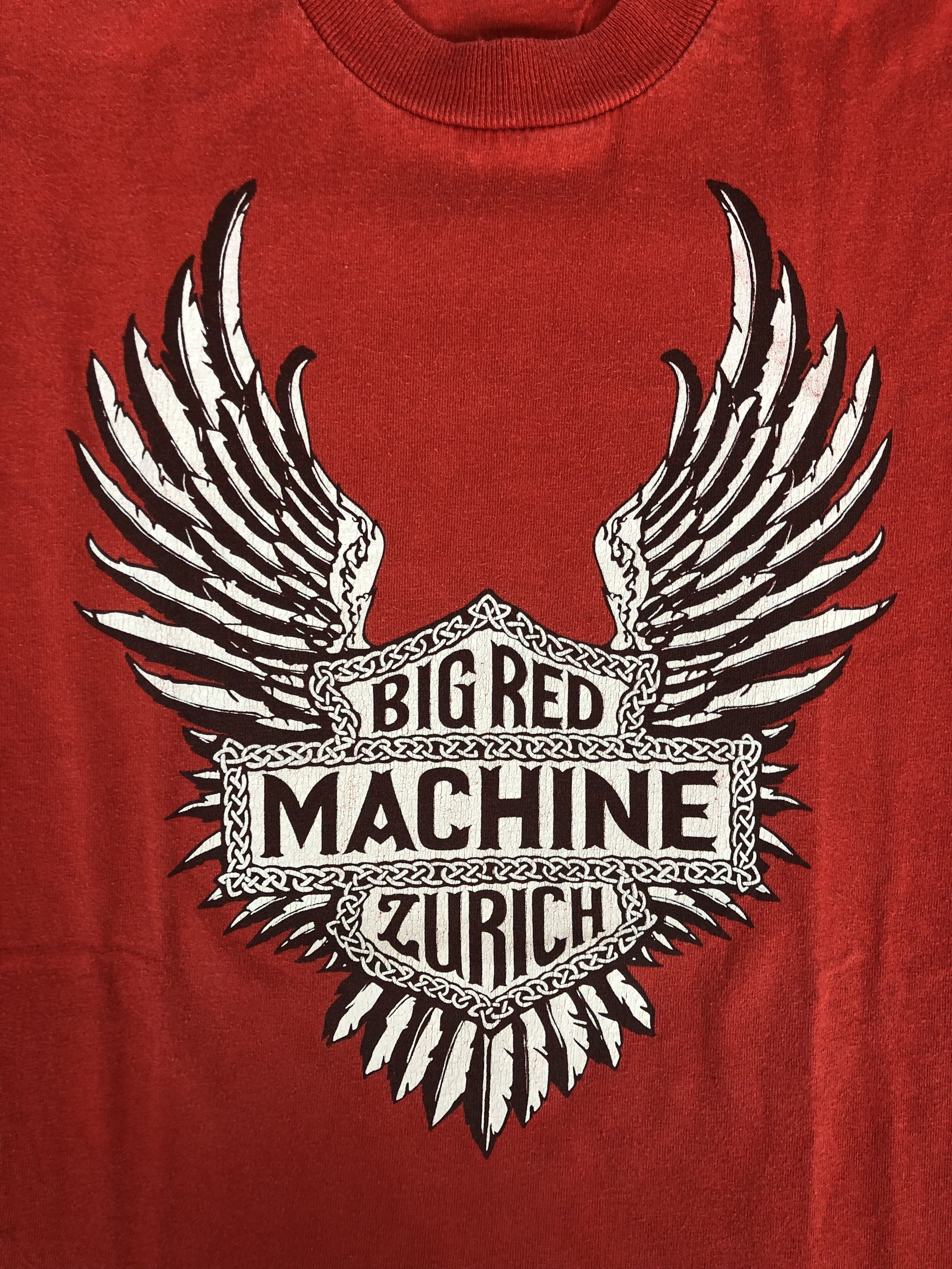 Harley Davidson Vintage 90s Big Red Machine Zurich Support 81 Hells Angels Size US L / EU 52-54 / 3 - 3 Thumbnail