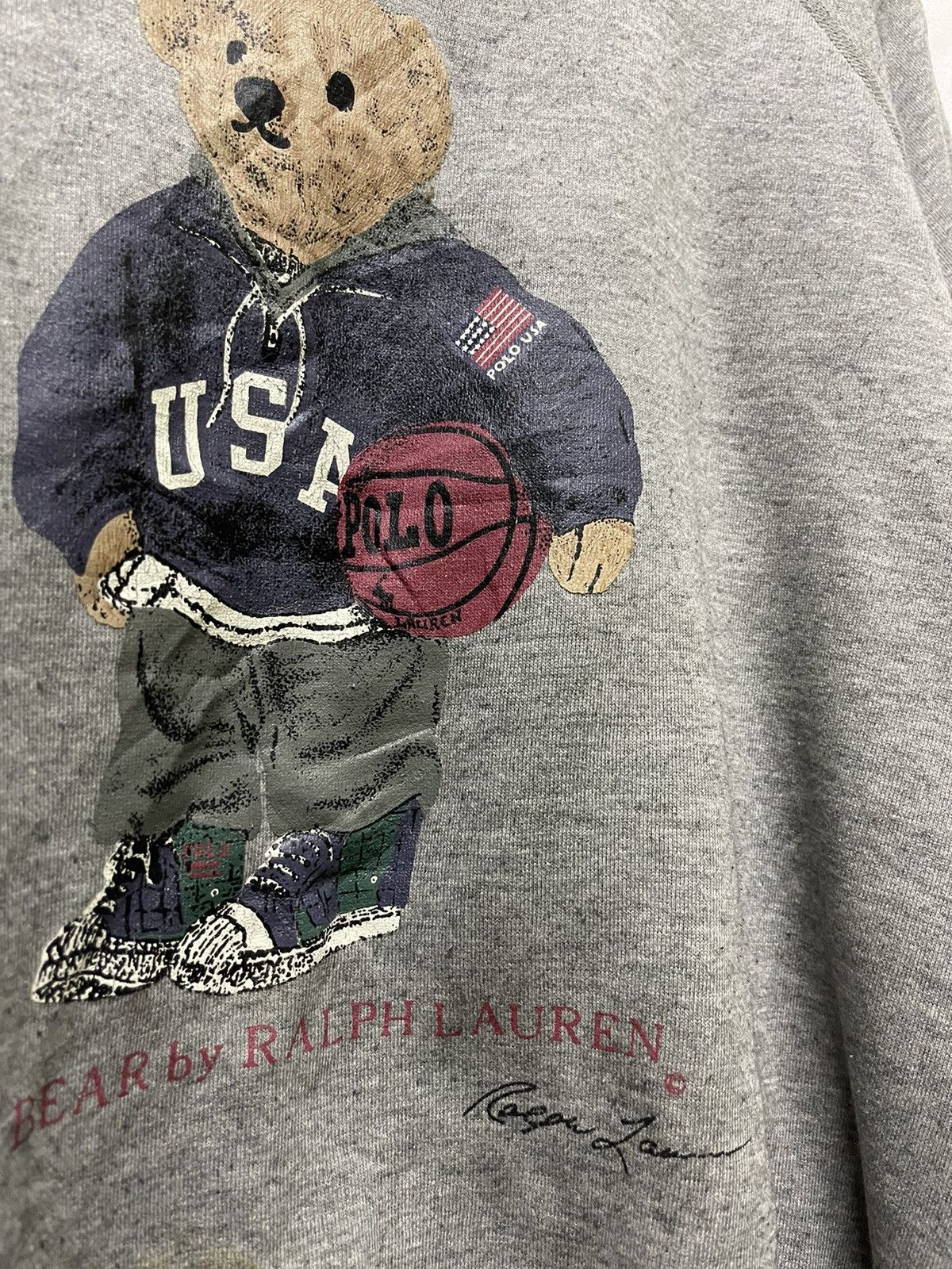 Vintage Vintage polo bear ralph lauren basketball sweatshirt Size US M / EU 48-50 / 2 - 4 Thumbnail