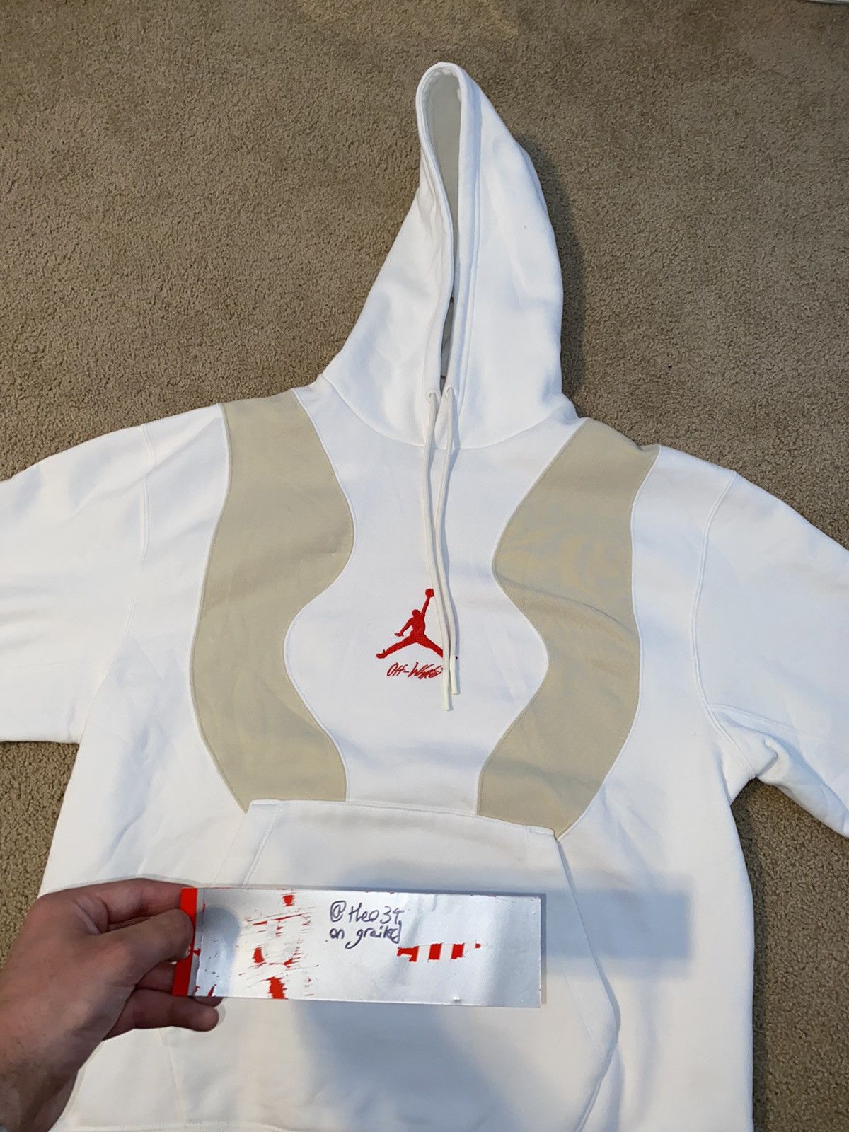 Off white jordan online hoodie cream