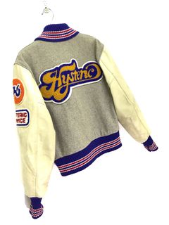 Maker of Jacket Varsity Jackets Hysteric Glamour Blue and Cream