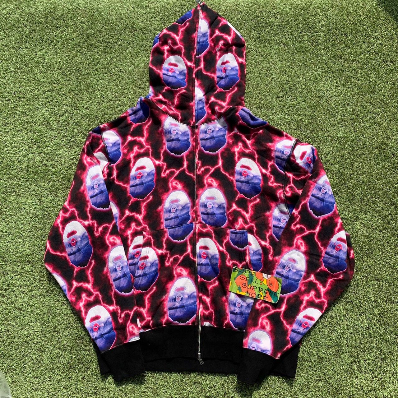 Bape best sale lightning hoodie