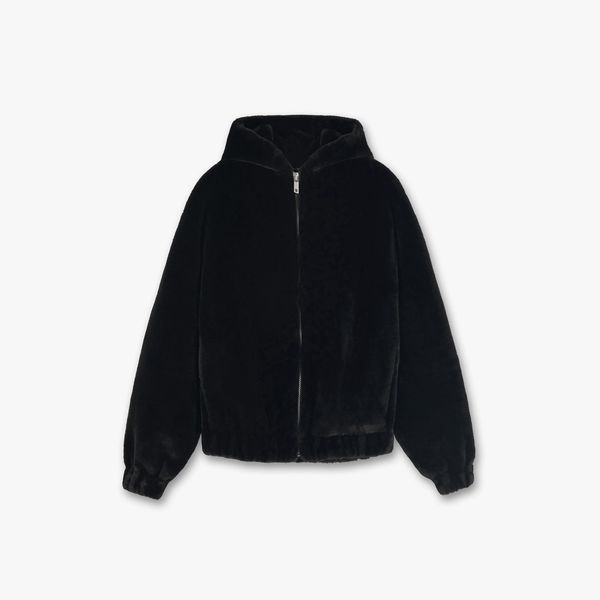 Represent faux 2025 fur zip hoodie