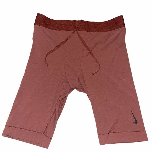 Nike Mens Nike Yoga Pants moisture wicking maroon brown