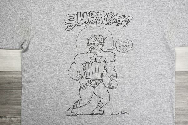 Supreme daniel johnston pizza clearance tee