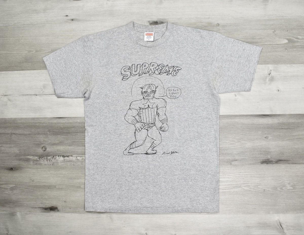 Supreme Supreme x Daniel Johnston Captain America Tee | Grailed