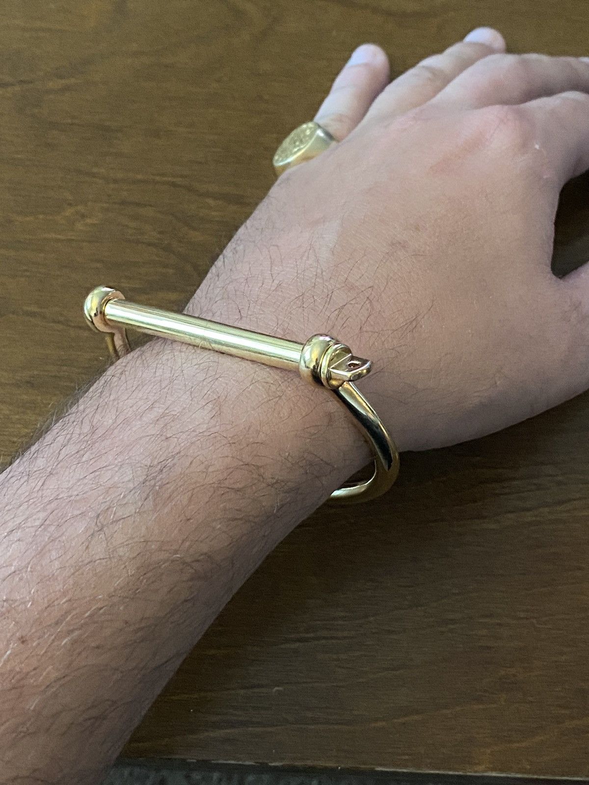 Miansai $300 Miansai Screw Cuff Thin Gold Bracelet | Grailed