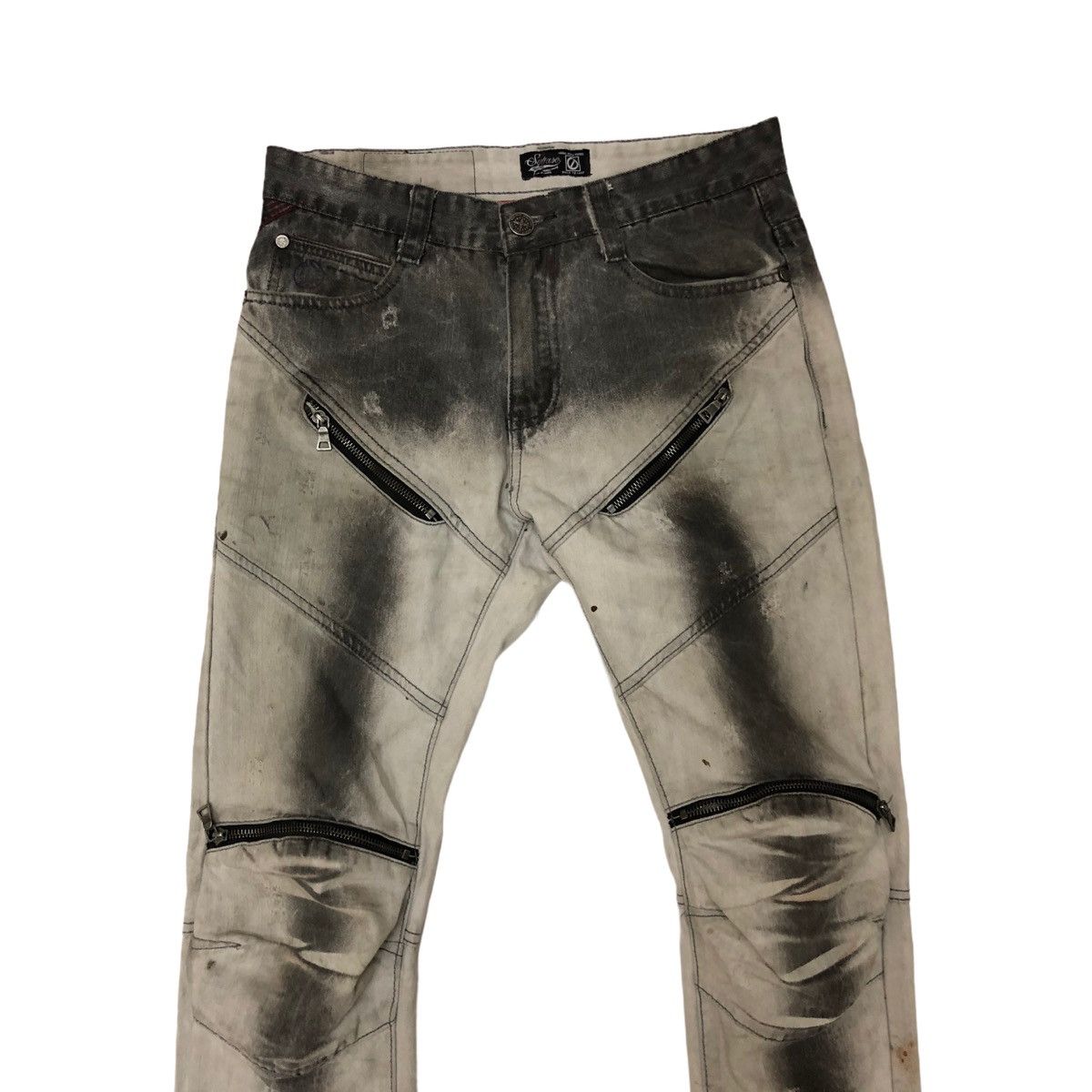 Japanese Brand Japanese Brand Square Zero Distressed Zipper Jeans Size US 30 / EU 46 - 3 Thumbnail