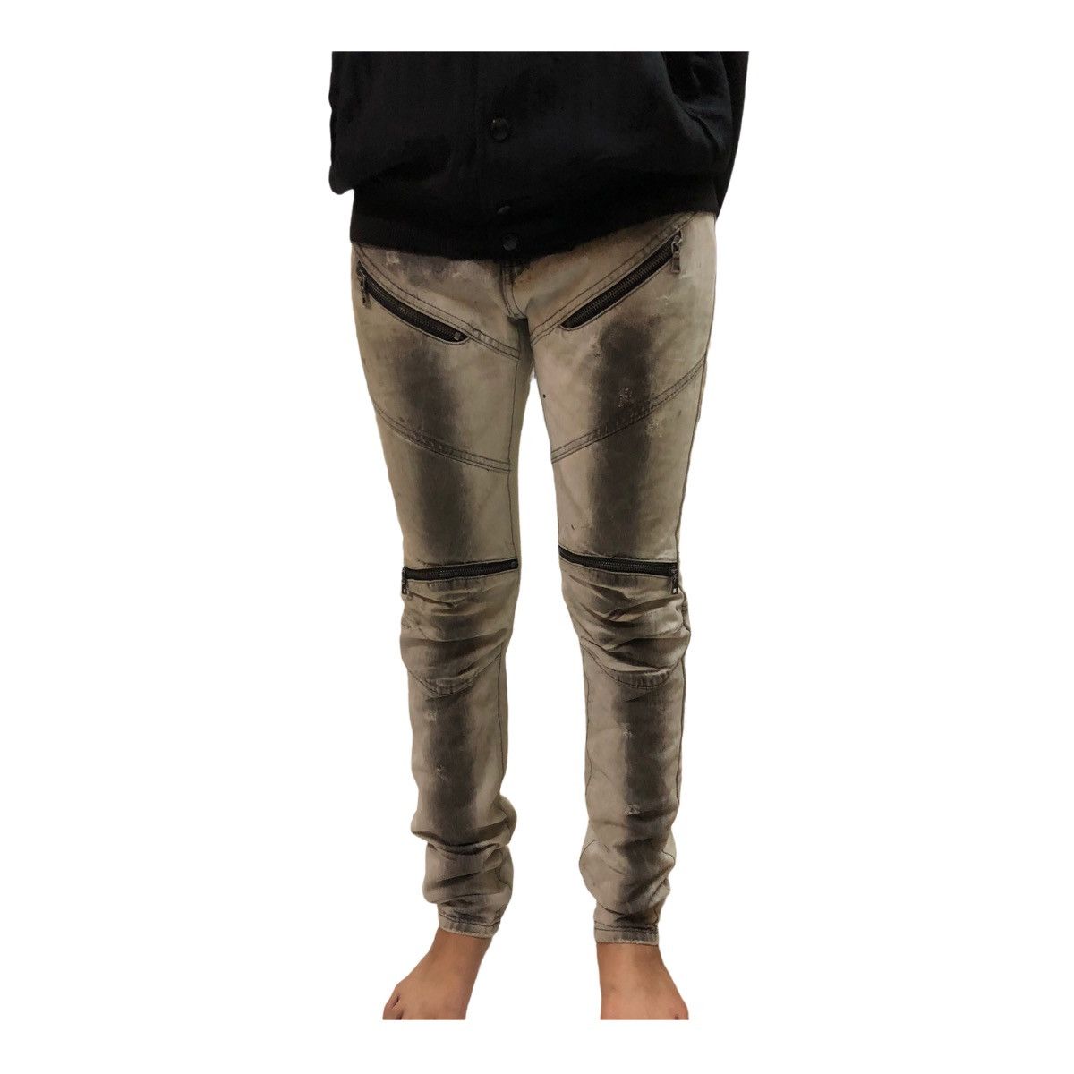 Japanese Brand Japanese Brand Square Zero Distressed Zipper Jeans Size US 30 / EU 46 - 7 Thumbnail