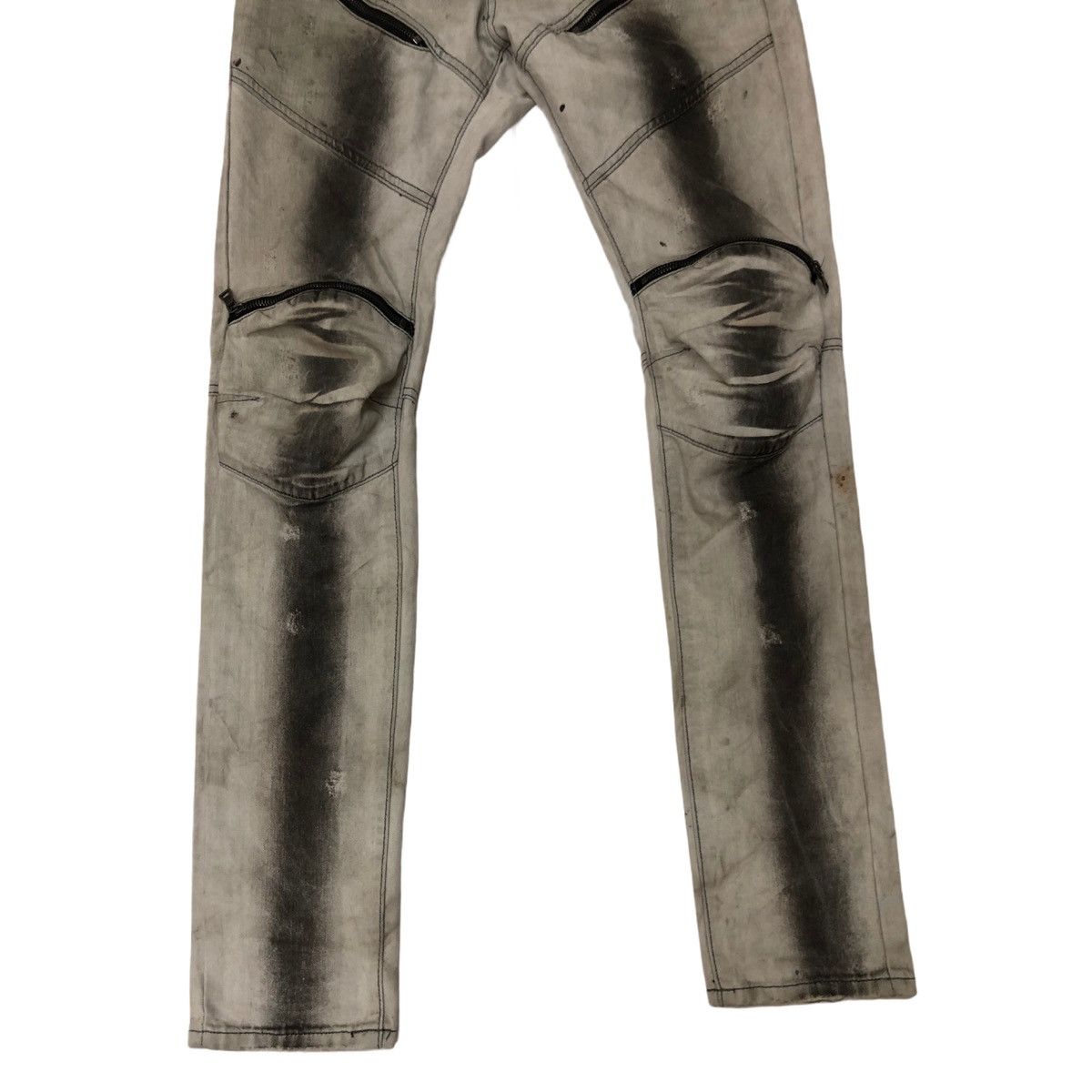 Japanese Brand Japanese Brand Square Zero Distressed Zipper Jeans Size US 30 / EU 46 - 4 Thumbnail