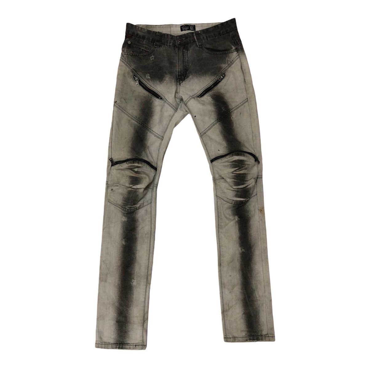 Japanese Brand Japanese Brand Square Zero Distressed Zipper Jeans Size US 30 / EU 46 - 1 Thumbnail