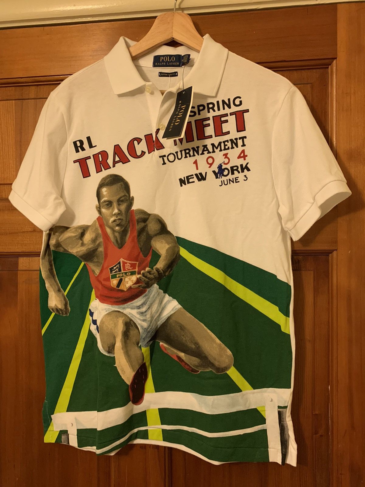 Polo Ralph Lauren *RARE* New Polo Ralph Lauren Track Meet Polo Knit Shirt Size US S / EU 44-46 / 1 - 1 Thumbnail
