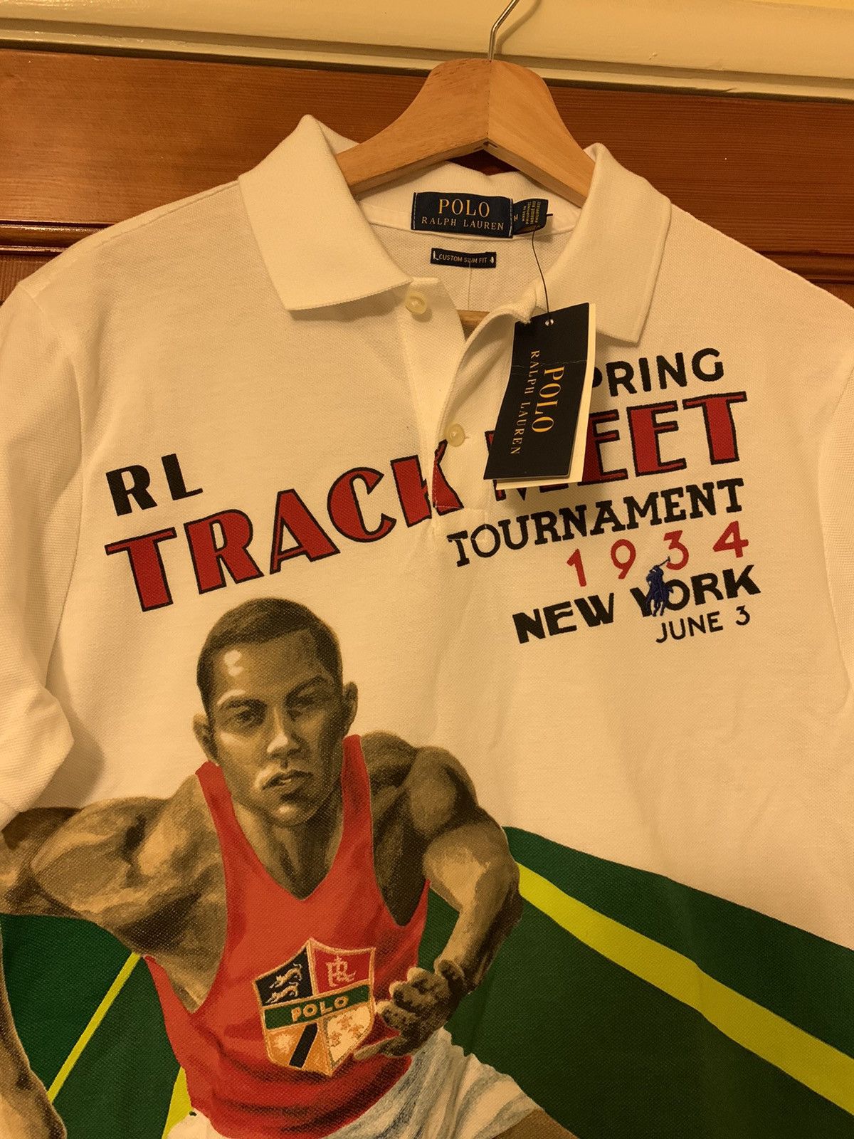 Polo Ralph Lauren *RARE* New Polo Ralph Lauren Track Meet Polo Knit Shirt Size US S / EU 44-46 / 1 - 3 Thumbnail