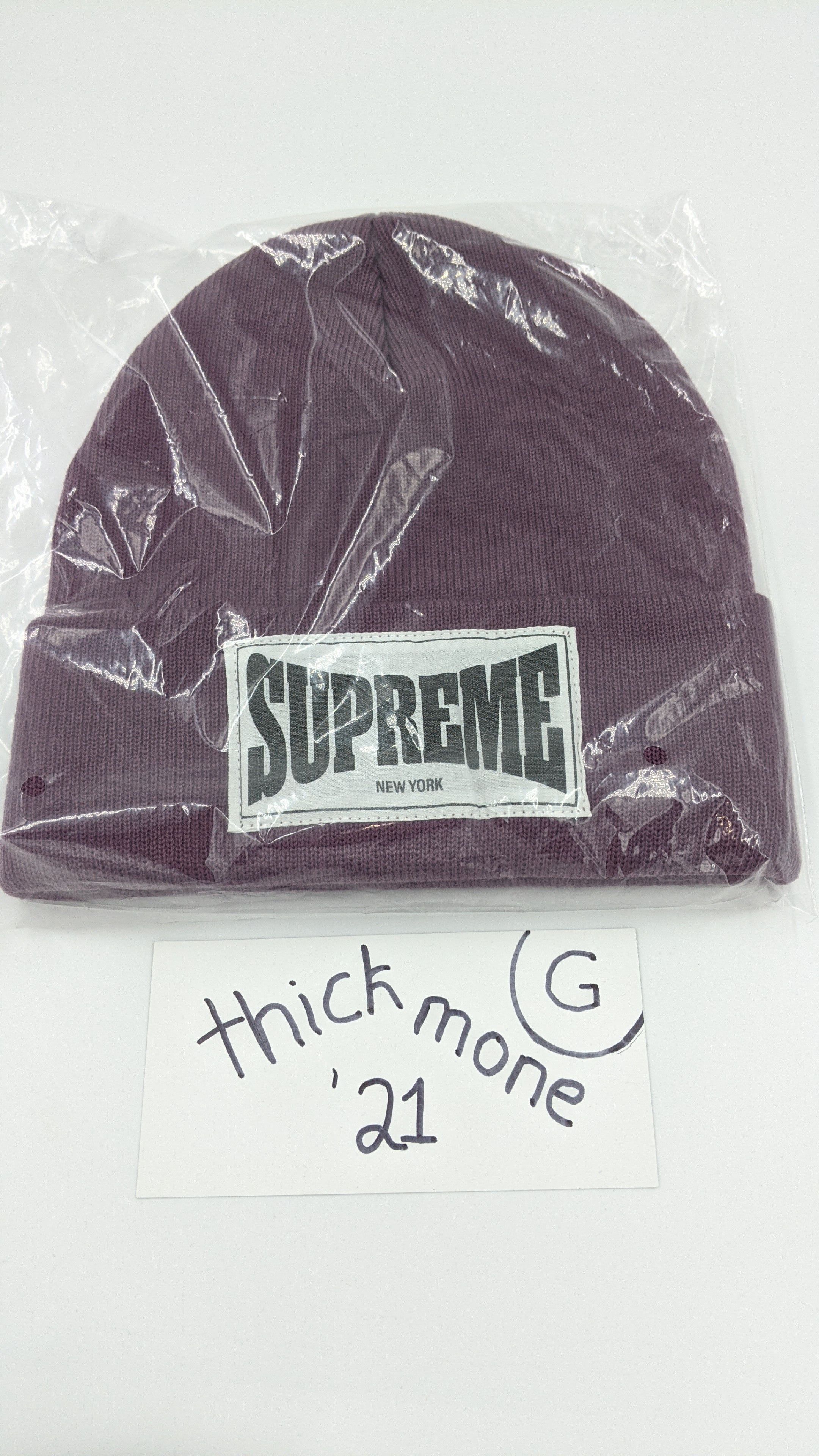 Supreme Woven Label Beanie (FW20) - $34