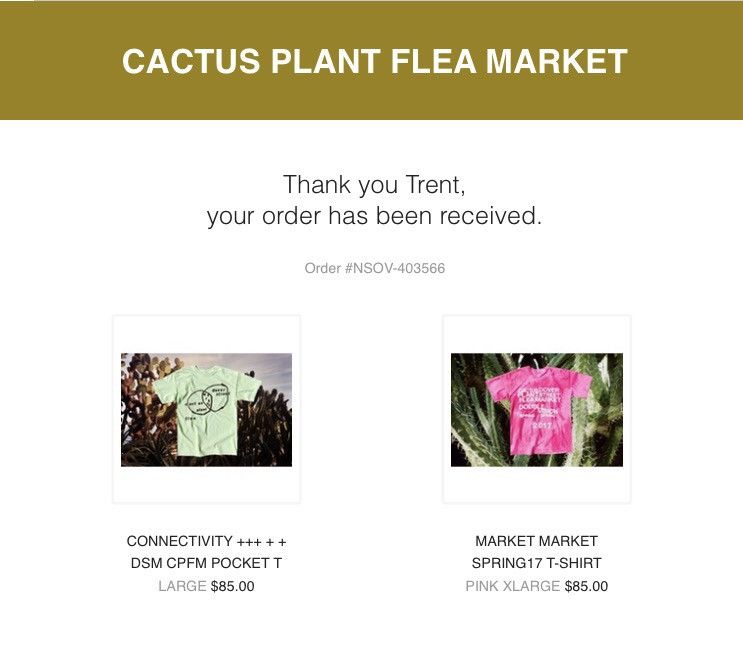 Cactus Plant Flea Market CACTUS PLANT FLEA MARKET FOR DOVER STREET MARKET 2017 Double Vision Tee Size US XL / EU 56 / 4 - 2 Preview
