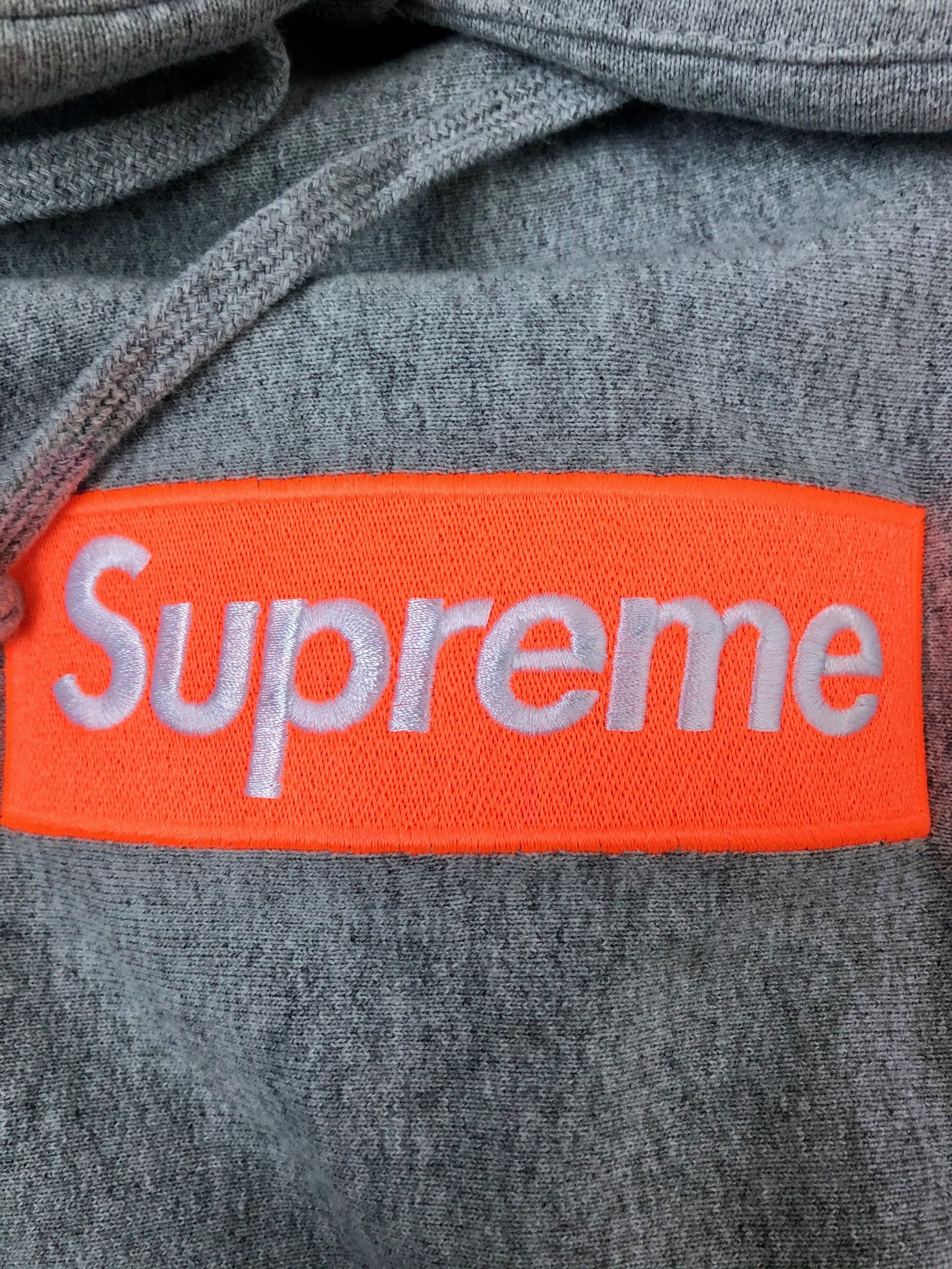 Supreme Supreme Orange Box Logo Hoodie Size US L / EU 52-54 / 3 - 2 Thumbnail