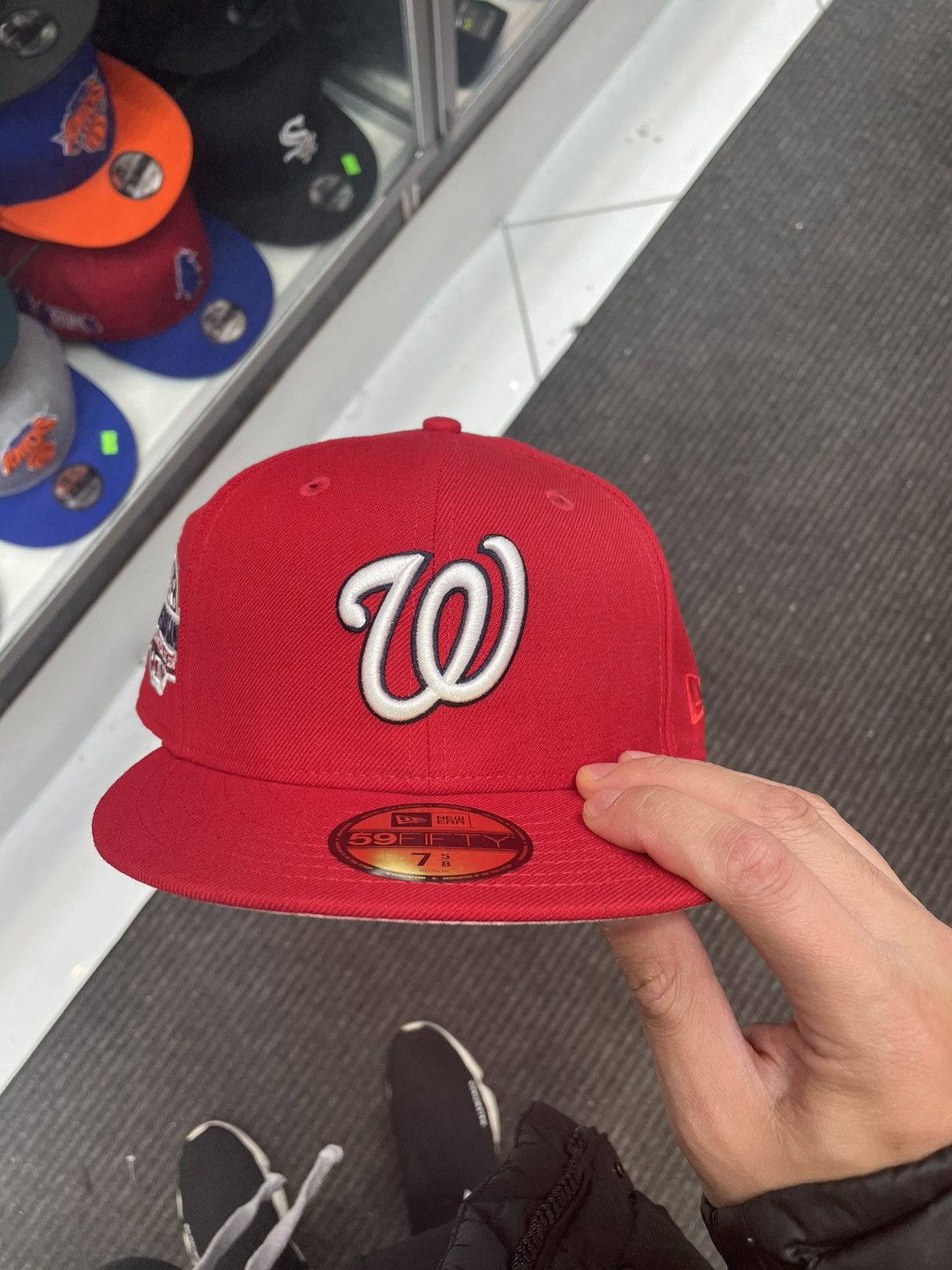 New Era Washington Nationals Fitted Pink Bottom Black White Pink