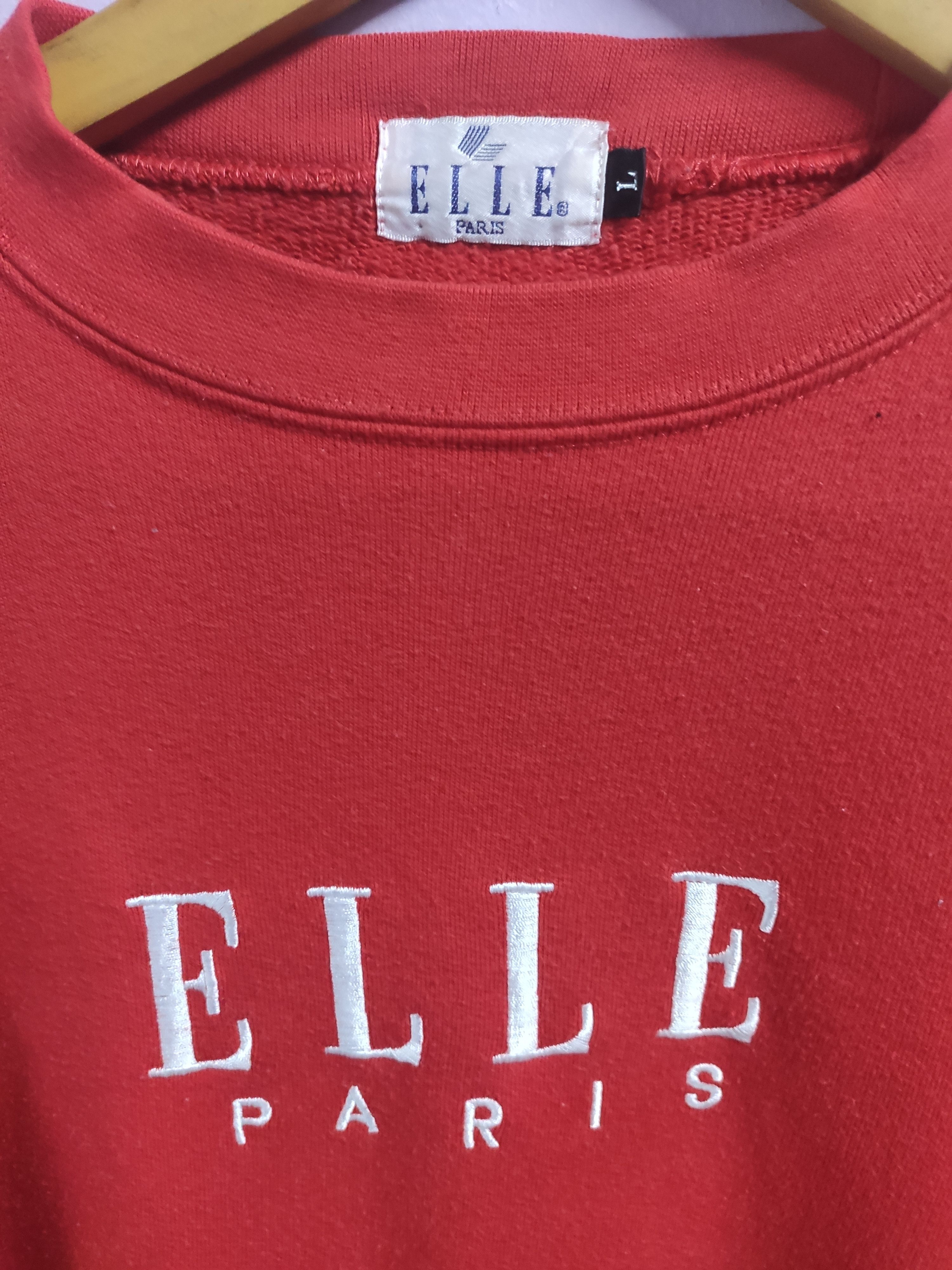 Designer × Japanese Brand ELLE Paris Embroidery Sweatshirt Size M / US 6-8 / IT 42-44 - 3 Thumbnail