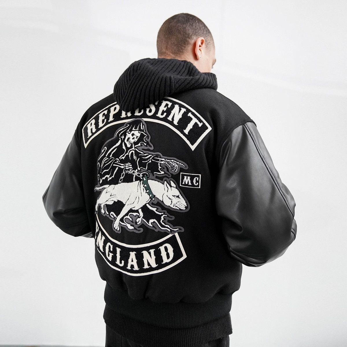 Represent Clo. SS21 Varsity Jacket-Black | Grailed