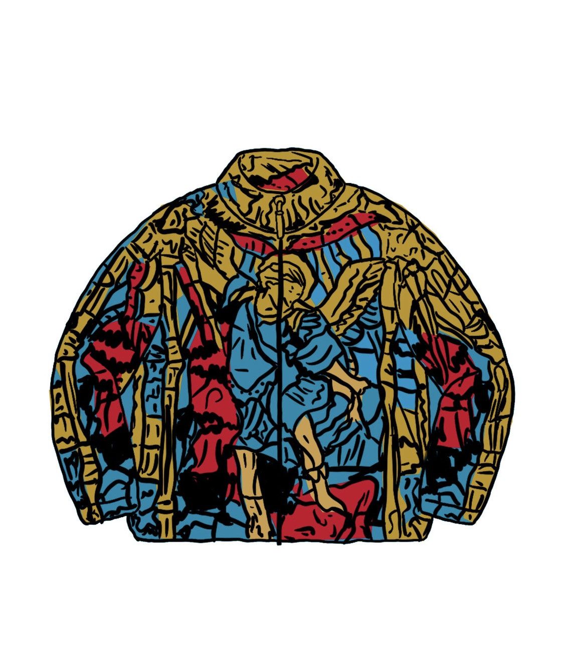 Supreme Supreme Saint Michael Fleece Jacket (Size: L) | Grailed
