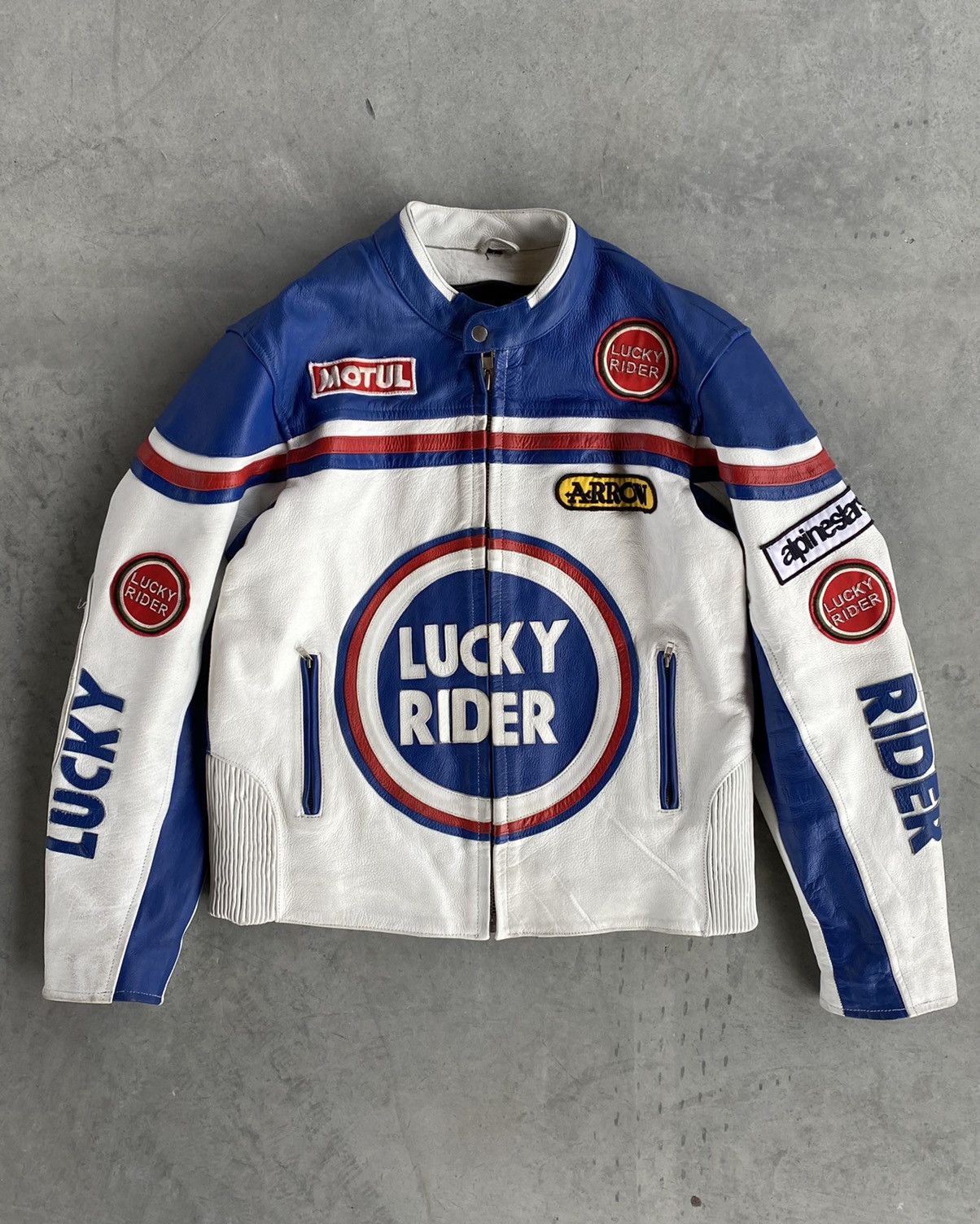 Vintage Y2K Lucky Rider Leather Jacket Motorcycle | Grailed