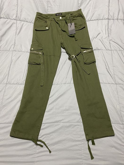 RUBEN KONE / STRAP CARGO PANTS olive - ワークパンツ/カーゴパンツ