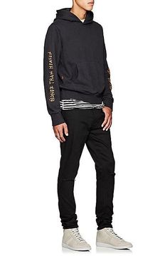 OE Heavyweight Embroidered Black Sweatpants – Rolling Loud