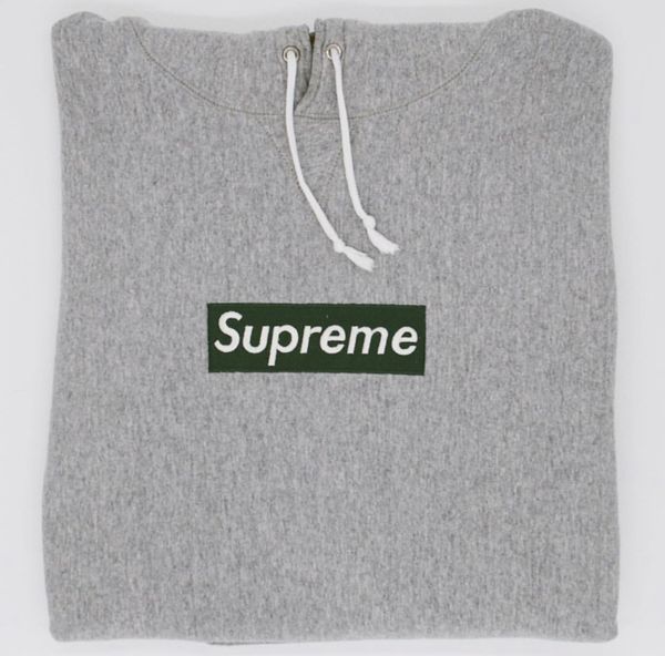 supreme Fw11 olive green box logo hoodie rare vintage size large 9.5/10