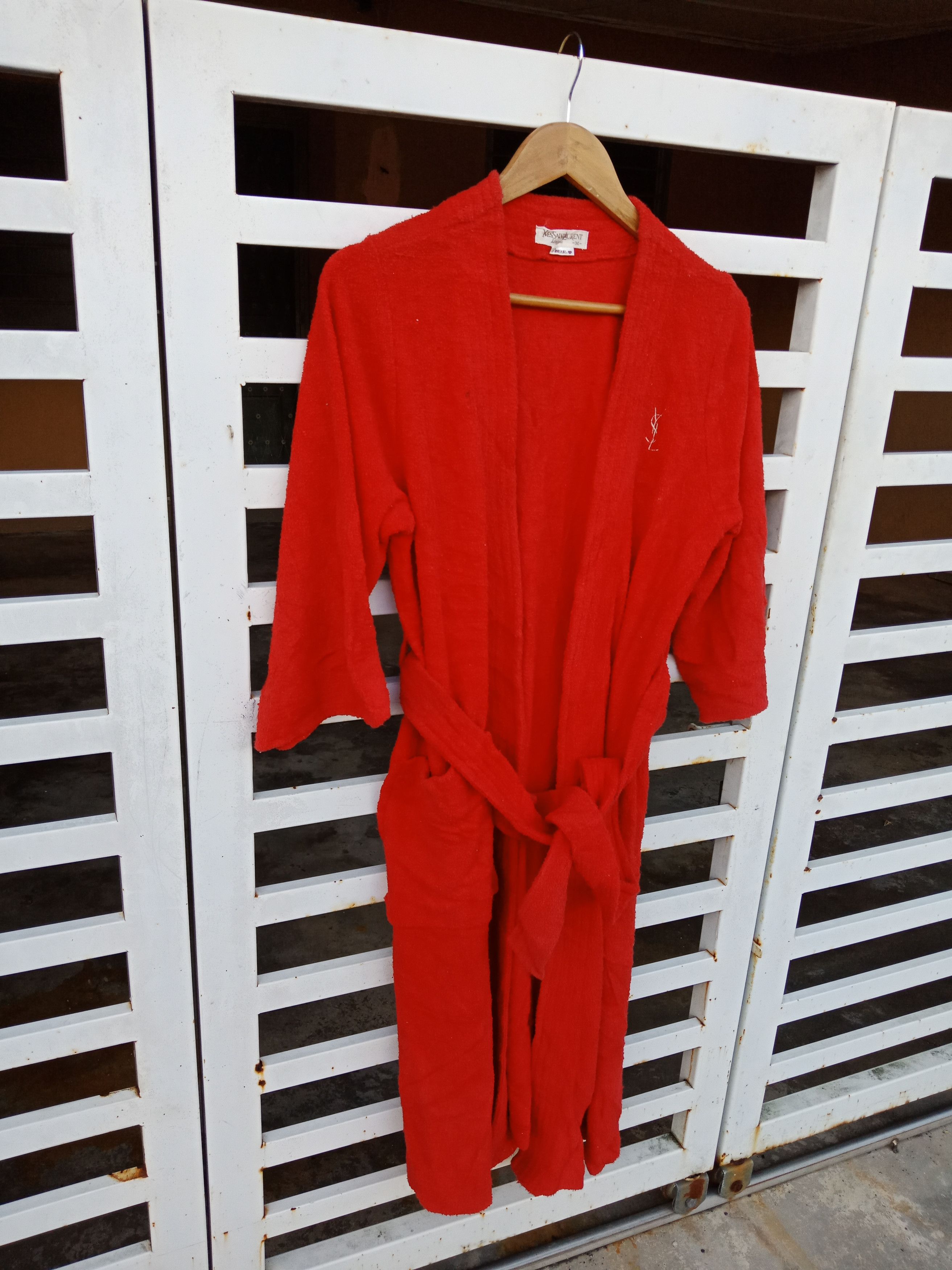 Yves Saint Laurent Yves Saint Laurent Small Logo Fleece Gown After Bath Size ONE SIZE - 3 Thumbnail