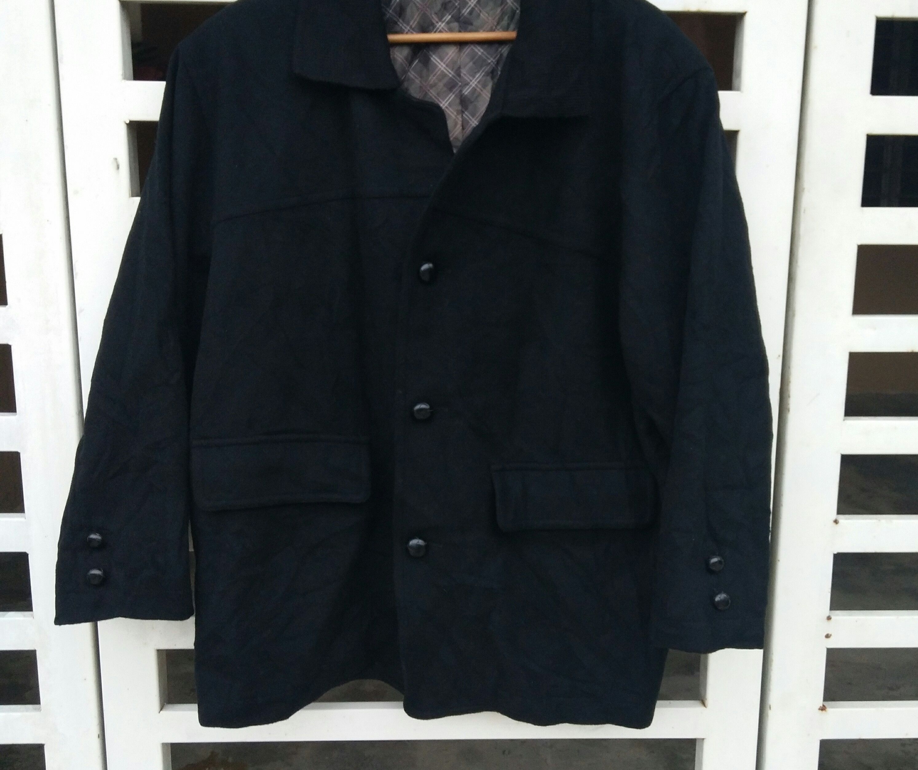 Balmain Pierre Balmain Paris Black Wool Coat Size US L / EU 52-54 / 3 - 6 Thumbnail