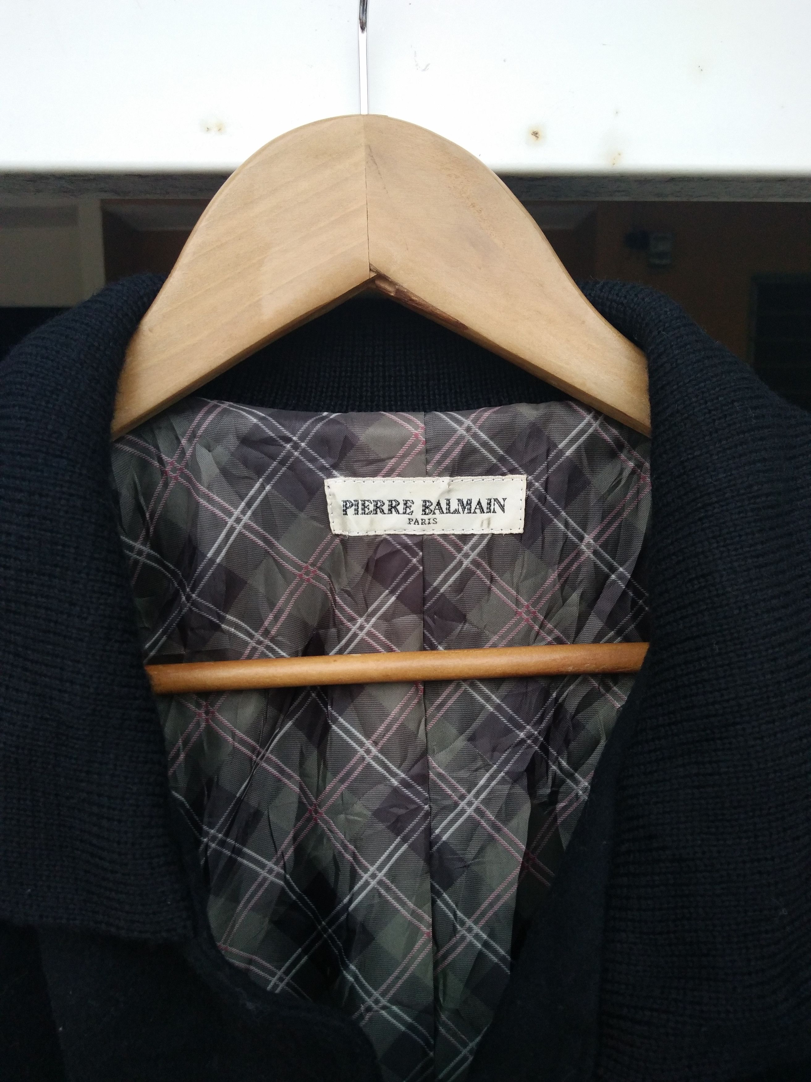 Balmain Pierre Balmain Paris Black Wool Coat Size US L / EU 52-54 / 3 - 8 Thumbnail